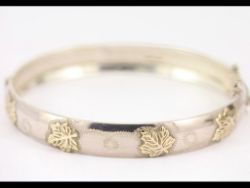 LADIES HINGED BANGLE STERLING SILVER STUNNING BRACELET 925 21.2G CW47