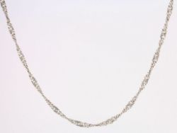 SPIRAL CHAIN NECKLACE STERLING SILVER LADIES 925 3.6G AS16
