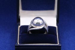 925 STERLING SILVER RING SIZE N 1/2 MULTI LAYER SHANK WEIGHT 1.1G WIDTH 6.2MM