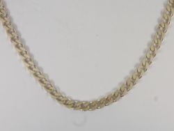 CURB CHAIN NECKLACE STERLING SILVER GENTS THICK HEAVY 20