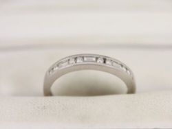 DIAMOND ETERNITY RING 18CT WHITE GOLD LADIES SIZE N 1/2 750 2.6G BW77