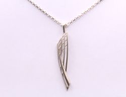 STERLING SILVER WING PENDANT CHARM CABLE CHAIN NECKLACE 18
