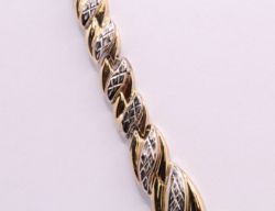 STERLING SILVER GOLD OVERLAY LADIES CHAIN NECKLACE 17