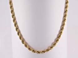 ROPE CHAIN NECKLACE 9CT YELLOW GOLD LADIES GENTS 20.25