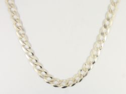 CURB CHAIN NECKLACE STERLING SILVER GENTS THICK HEAVY 20