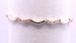 SIMULATED DIAMOND STERLING SILVER BRACELET 7.5