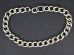 CURB CHAIN BRACELET STERLING SILVER GENTS 9