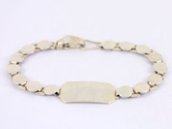 IDENTITY BRACELET STERLING SILVER LADIES VINTAGE STUNNING 925 12.9G AR63