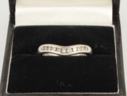 DIAMOND HALF ETERNITY RING PLATINUM LADIES STUNNING SIZE K 950 5.1G IF3