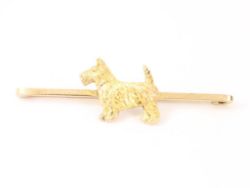 SCOTTIE DOG BROOCH 9CT GOLD LADIES STUNNING VINTAGE 375 3G CK88