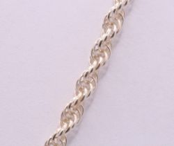 STERLING SILVER TWISTED ROPE CHAIN NECKLACE 20