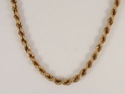 ROPE CHAIN NECKLACE 9CT YELLOW GOLD LADIES GENTS 18.25