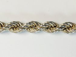 ROPE CHAIN NECKLACE STERLING SILVER GENTS LADIES 18.25