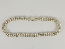 ROLO CHAIN BRACELET STERLING SILVER LADIES STUNNING 925 21G IC74