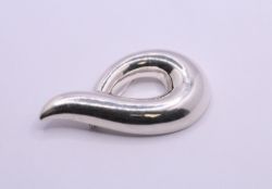 FREEFORM SWIRL STERLING SILVER BROOCH LADIES VINTAGE BROACH GIFT 12.9G
