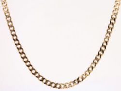 CURB CHAIN NECKLACE 9CT GOLD 17
