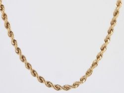 ROPE CHAIN NECKLACE 9CT GOLD STUNNING 18.25