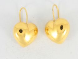 HEART DROP EARRINGS STERLING SILVER LADIES STUNNING 925 6.5G GF62