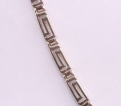 STERLING SILVER GREEK TILE NECKLACE 17.75