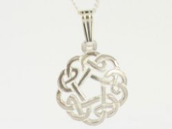 CELTIC PENDANT STERLING SILVER CHAIN NECKLACE 16.25