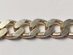 CURB CHAIN BRACELET STERLING SILVER GENTS 8.5