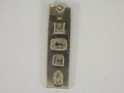 VINTAGE BULLION BAR PENDANT STERLING SILVER BIRMINGHAM 1977 925 14.6G IC80