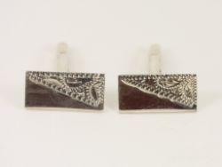 GENTS CUFFLINKS STERLING SILVER VINTAGE FORMAL DRESS SOLID 925 5.8G CP70