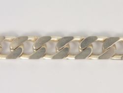 CURB CHAIN BRACELET STERLING SILVER GENTS THICK HEAVY 8