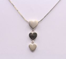 LOVE HEARTS PENDANT CHARM BOOK CHAIN NECKLACE 16