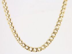 CURB CHAIN NECKLACE 9CT GOLD STUNNING ITALIAN 17.5