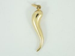 CORNICELLO PENDANT 9CT GOLD LADIES GENTS 375 1.6G FE23