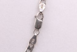 STERLING SILVER FIGARO CHAIN NECKLACE 20