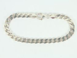 CURB CHAIN BRACELET STERLING SILVER GENTS MENS MANS THICK HEAVY 8.5