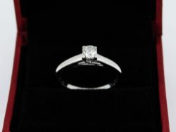 DIAMOND SOLITAIRE RING 9CT WHITE GOLD LADIES SIZE M 375 0.25CT G I1 2.5G FJ35