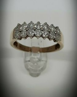 0.15CT DIAMOND WEDDING/ DRESS RING / 9K YELLOW GOLD