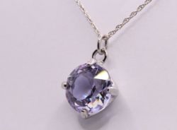 AQUAMARINE GEMSTONE PENDANT NECKLACE 18