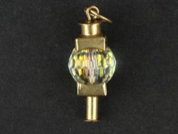 OIL LAMP SIGNAL CHARM VINTAGE 9CT GOLD 375 CHARMS PENDANT 2.6G FJ34
