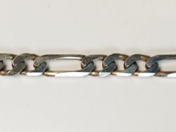 FIGARO CHAIN NECKLACE STERLING SILVER GENTS LADIES 20.25