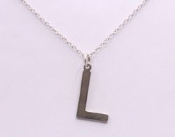 LETTER L PENDANT CHARM CHAIN NECKLACE 20