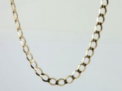 CURB CHAIN NECKLACE 9CT GOLD 20