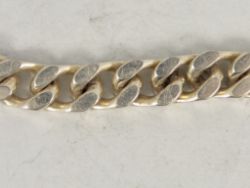 CURB CHAIN BRACELET STERLING SILVER GENTS THICK HEAVY 8.5