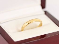 WEDDING BAND 22CT GOLD LADIES RING D SHAPED SIZE O 3.8G BS67