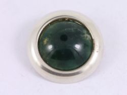 MOSS AGATE BROOCH STERLING SILVER LADIES STUNNING 925 4.9G OM75