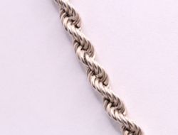 STERLING SILVER TWISTED ROPE CHAIN NECKLACE 19.75