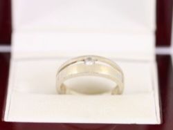 SOLITAIRE RING STERLING SILVER LADIES STUNNING SIZE N 925 3G ST60