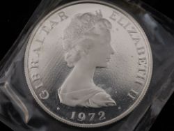 1972 GIBRALTAR 25 NEW PENCE COIN SILVER PROOF WEDDING ANNIVERSARY RARE H73