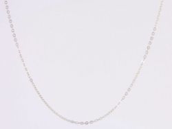CABLE FINE CHAIN NECKLACE STERLING SILVER 18.75
