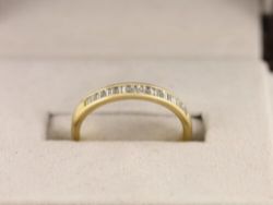 DIAMOND HALF ETERNITY RING 18CT GOLD LADIES SIZE N 1/2 750 2.5G CN92