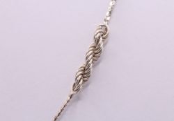 ROPE & SERPENTINE CHAIN NECKLACE 14.75