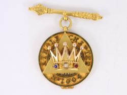 PAST ZERUBBABEL JEWEL MASONIC 9CT GOLD VINTAGE ATHOLE CHAPTER 375 CA70